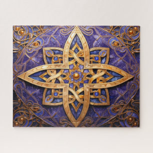 Puzzle Noeud celtique violet or