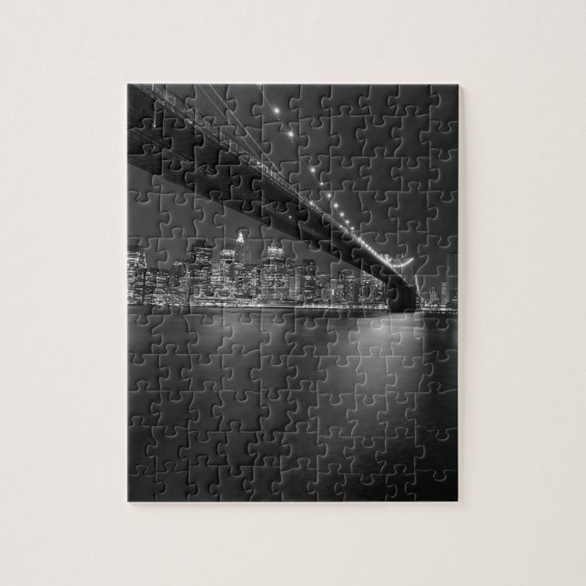 Puzzle Noir blanc New York City Skyline (Vertical)