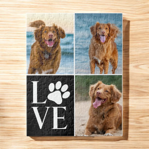 Puzzle Nom d'amant de chien Photo Collage Amour personnal