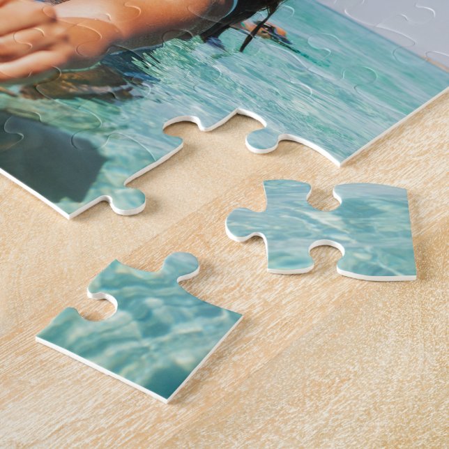Puzzle Nom de famille 8 Photo Collage moderne Elégant Noi (Côté)