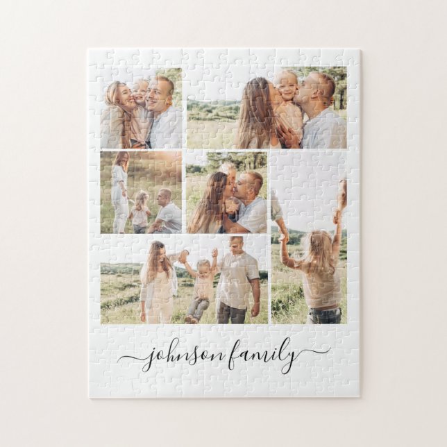 Puzzle Nom de famille Garde photo 6 images (Vertical)