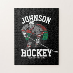 Puzzle Nom d'équipe de joueur de hockey sur glace personn