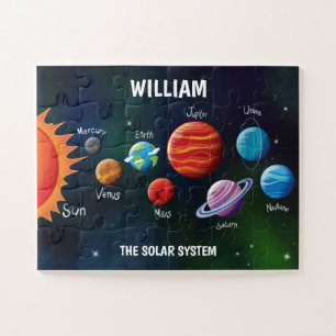 Puzzle Nom éducatif du système solaire