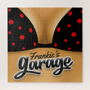 Puzzle Nom personnalisé Bikini Babe Girl Man Cave Garage
