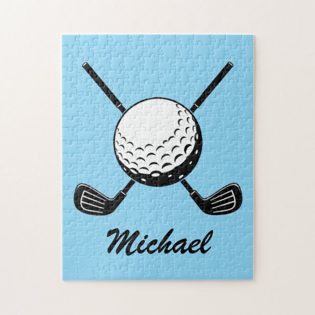 Puzzle Nom personnalisé Boule de golf Boule Golfer Golfin (Vertical)