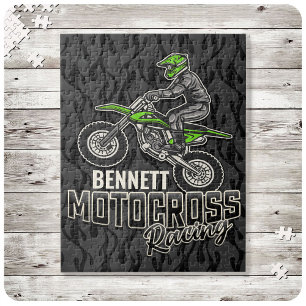 Puzzle Nom personnalisé Dirt Vélo Rider Motocross Racing