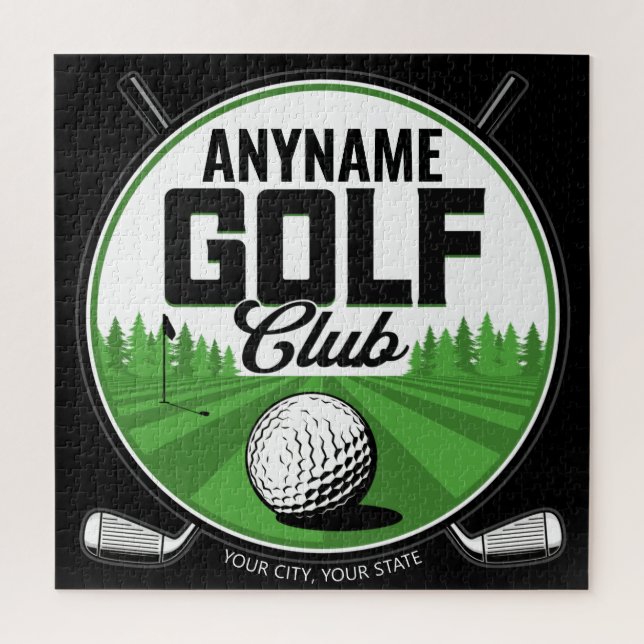 Puzzle NOM personnalisé Golfing Pro Golf Club Player (Vertical)