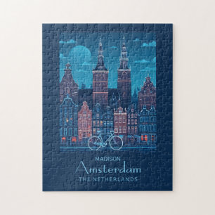 Puzzle Nom personnalisé / Texte Amsterdam