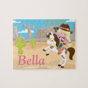 Puzzle nommé personnalisé par cow-girl
