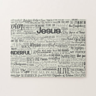 Puzzle Noms de Dieu Typographie de texte