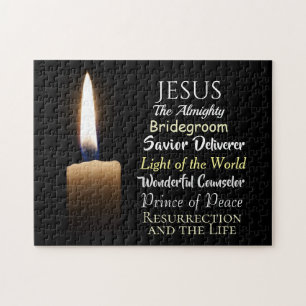 Puzzle Noms de Jésus, Résurrection et Vie, Sauveur