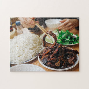 Puzzle Noodles de porc grillés Bun Cha au Vietnam Alimen