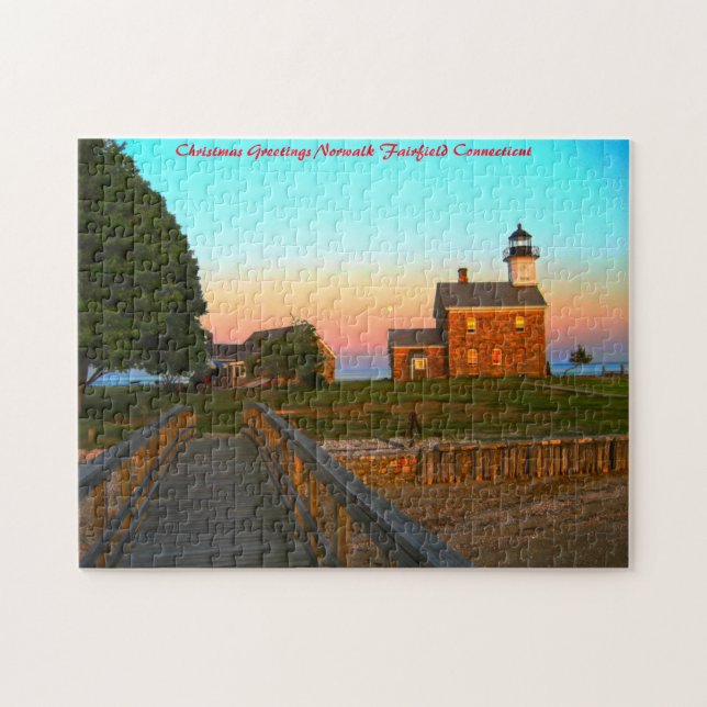 Puzzle Norwalk Fairfield Connecticut. voeux de Noël (Horizontal)