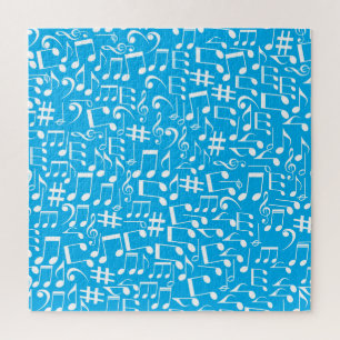Puzzle Notes de musique blanches dansantes Amoureux de mu