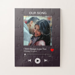 Puzzle Notre chanson préférée - Photo personnalisée