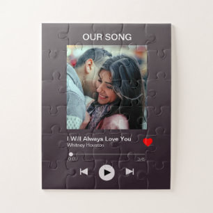 Puzzle Notre chanson préférée - Photo personnalisée