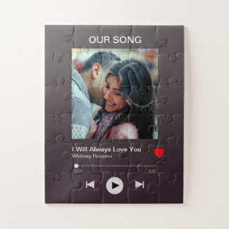 Puzzle Notre chanson préférée - Photo personnalisée