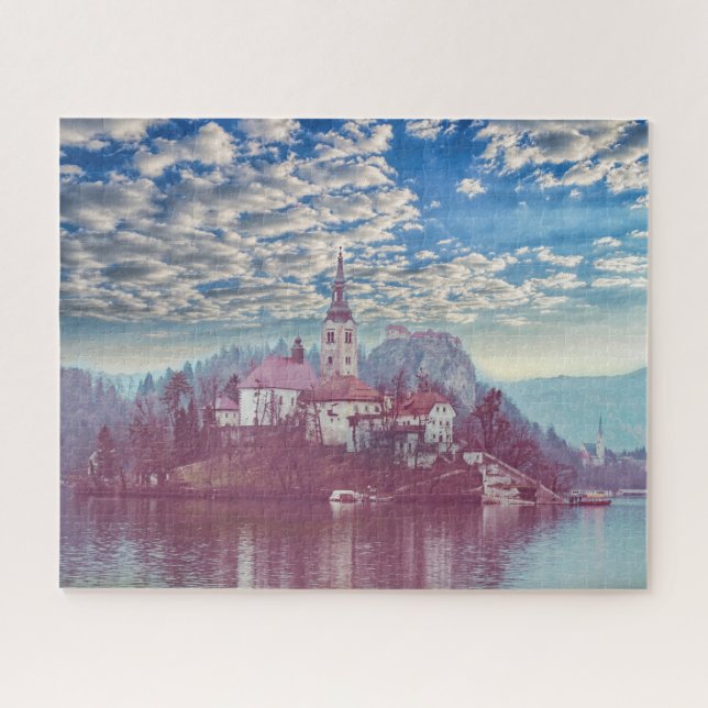 Puzzle Notre-Dame du lac Léman Léonée Slovénie 16x20 520 (Horizontal)