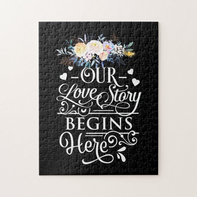 Puzzle Notre histoire d'amour commence ici (Vertical)