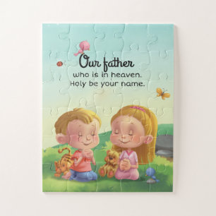Puzzle Notre Père, les enfants de prière du Seigneur, cas
