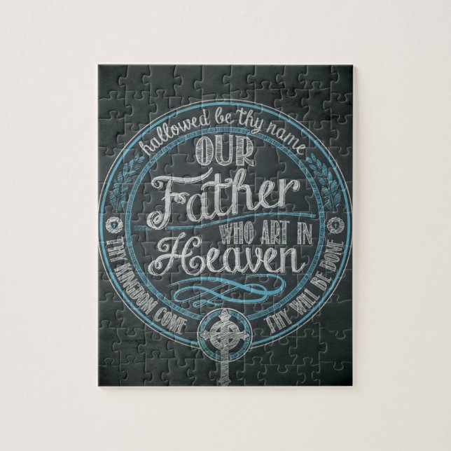 Puzzle "Notre père qui art Dieu chrétien de cadeau dans (Vertical)