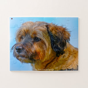 Puzzle Notre Terrier Tibétain Notre Famille Pet Jigsaw Pu