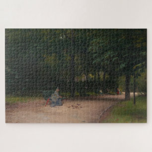 Puzzle Nourrir les oiseaux dans le parc (par Paul Peel)