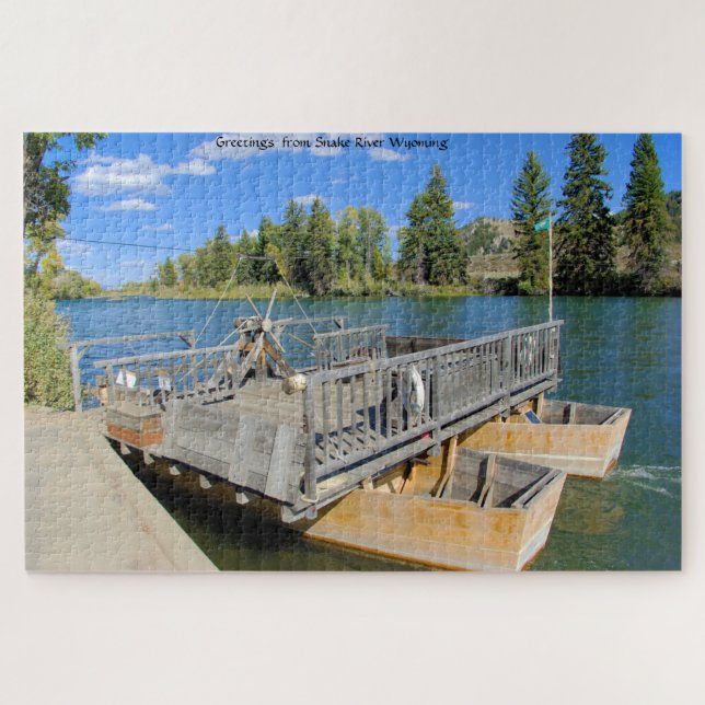 Puzzle Nous adorons Le Ferry Snake River Wyoming. Jigsaw  (Horizontal)