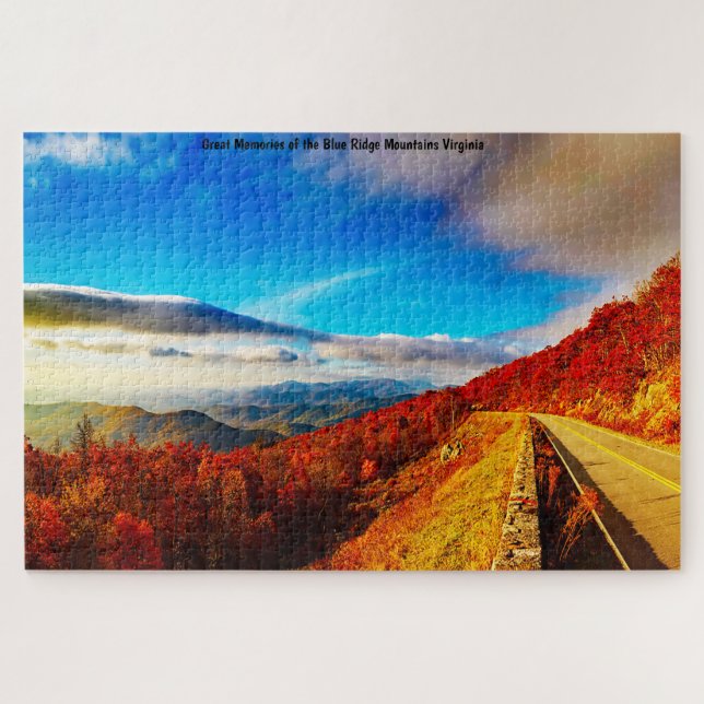 Puzzle Nous aimons Blue Ridge Mountains Virginia. Jigsaw  (Horizontal)