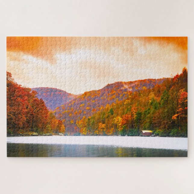 Puzzle Nous aimons Cheat Lake West Virginia. (Horizontal)