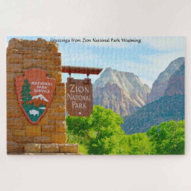 Puzzle Nous aimons le parc national de Sion au Wyoming. J (Horizontal)
