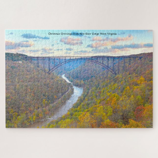 Puzzle Nous aimons New River Gorge West Virginia. Jigsaw  (Horizontal)