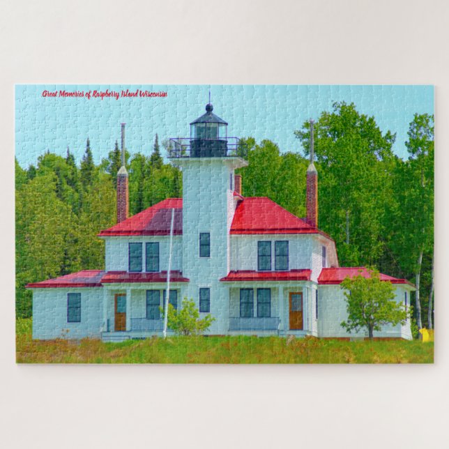 Puzzle Nous aimons Raspberry Island Wisconsin. Jigsaw Puz (Horizontal)