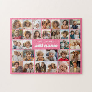 Puzzle Nous vous aimons grand-mère - 30 photos en collage