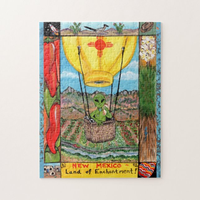 Puzzle Nouveau-Mexique Alien Balloon Vacation Jigsaw Puzz (Vertical)