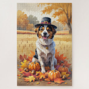 Puzzle Nouvelle-Écosse Duck Tolling Retriever feuilles d'