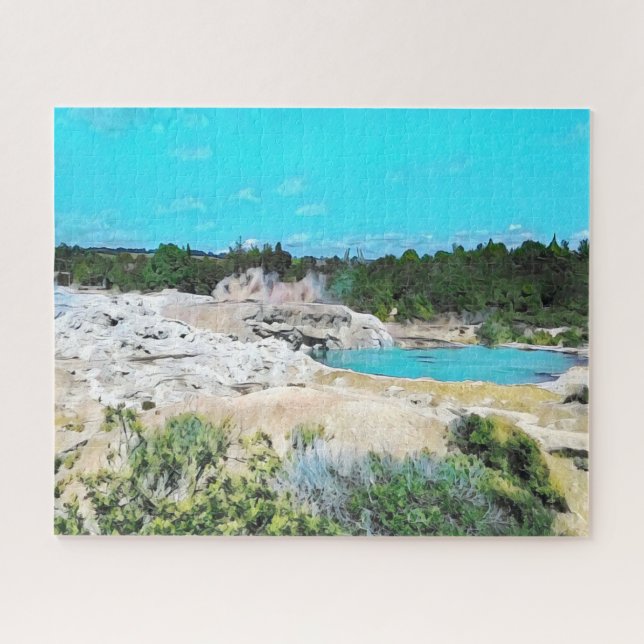 Puzzle Nouvelle-Zélande Rotorua paysage défi (Horizontal)