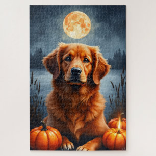 Puzzle Nova Scotia Duck Tolling Retriever Halloween 