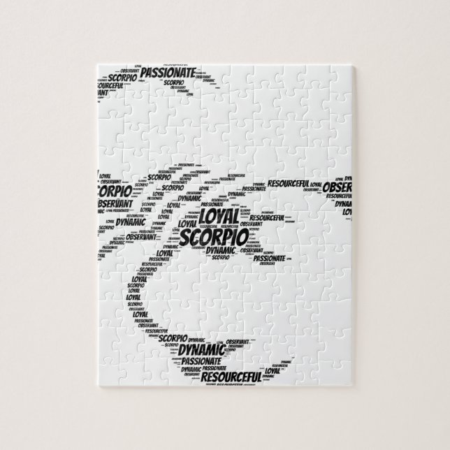 Puzzle Nuage de mot de signe de zodiaque d'astrologie de (Vertical)