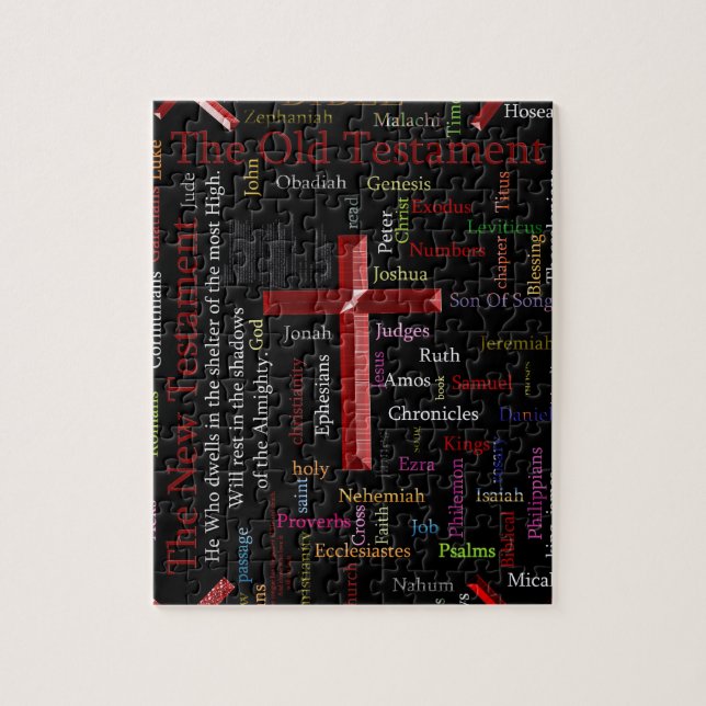Puzzle Nuage noir religieux de mot (Vertical)