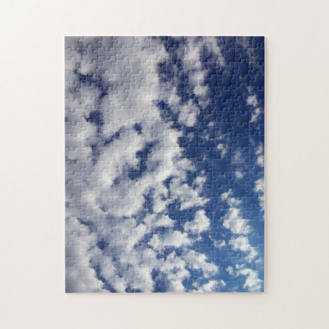 Puzzle Nuages Puffy Sur Ciel Bleu (Vertical)