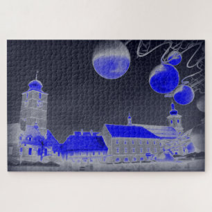 Puzzle Nuit de Noël bleue