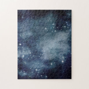 Puzzle Nuit étoilée ciel bleu étoiles amoureux univers