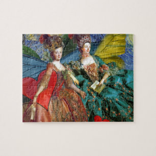 Puzzle Nuit étoilée Demoiselles Rococo Ailes de Papillon