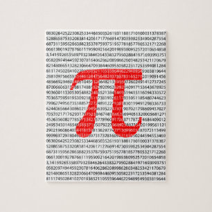 Puzzle Numéro rouge d'origine pi jour symbole mathémati