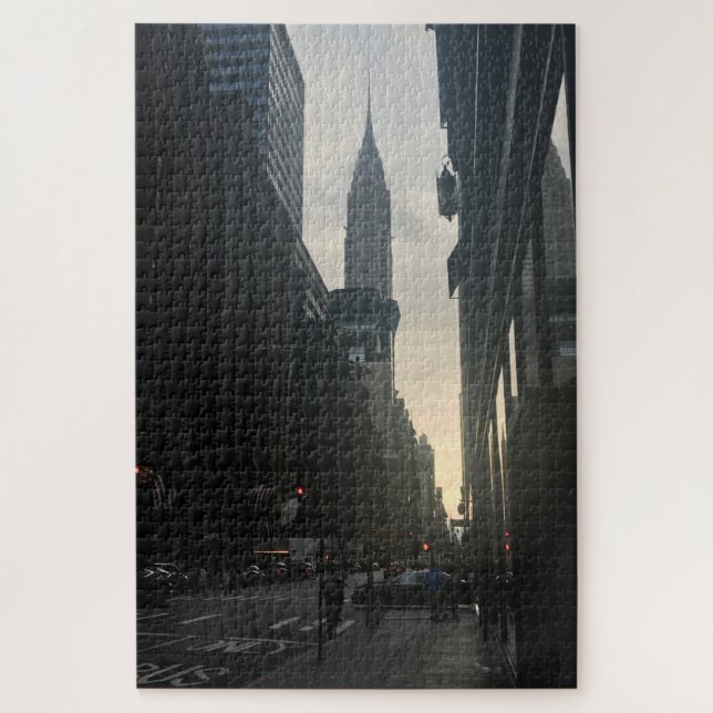 Puzzle NYC Art Déco Skyscraper Chrysler Building Sunset (Vertical)