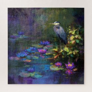 Puzzle Nymphéa d'étang enchanté aquarelle nature