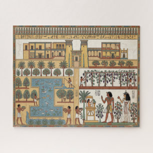 Puzzle Oasis de l'Égypte antique : Villa et Jardin