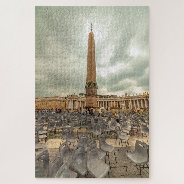Puzzle Obélisque avec chaises, carré Saint-Pierre, Rome,  (Vertical)