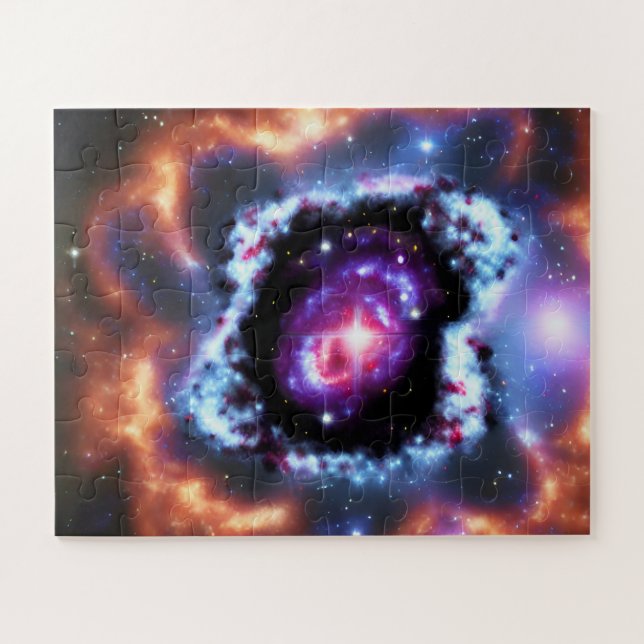 Puzzle Objets galactiques bleus cosmiques violets dans l' (Horizontal)